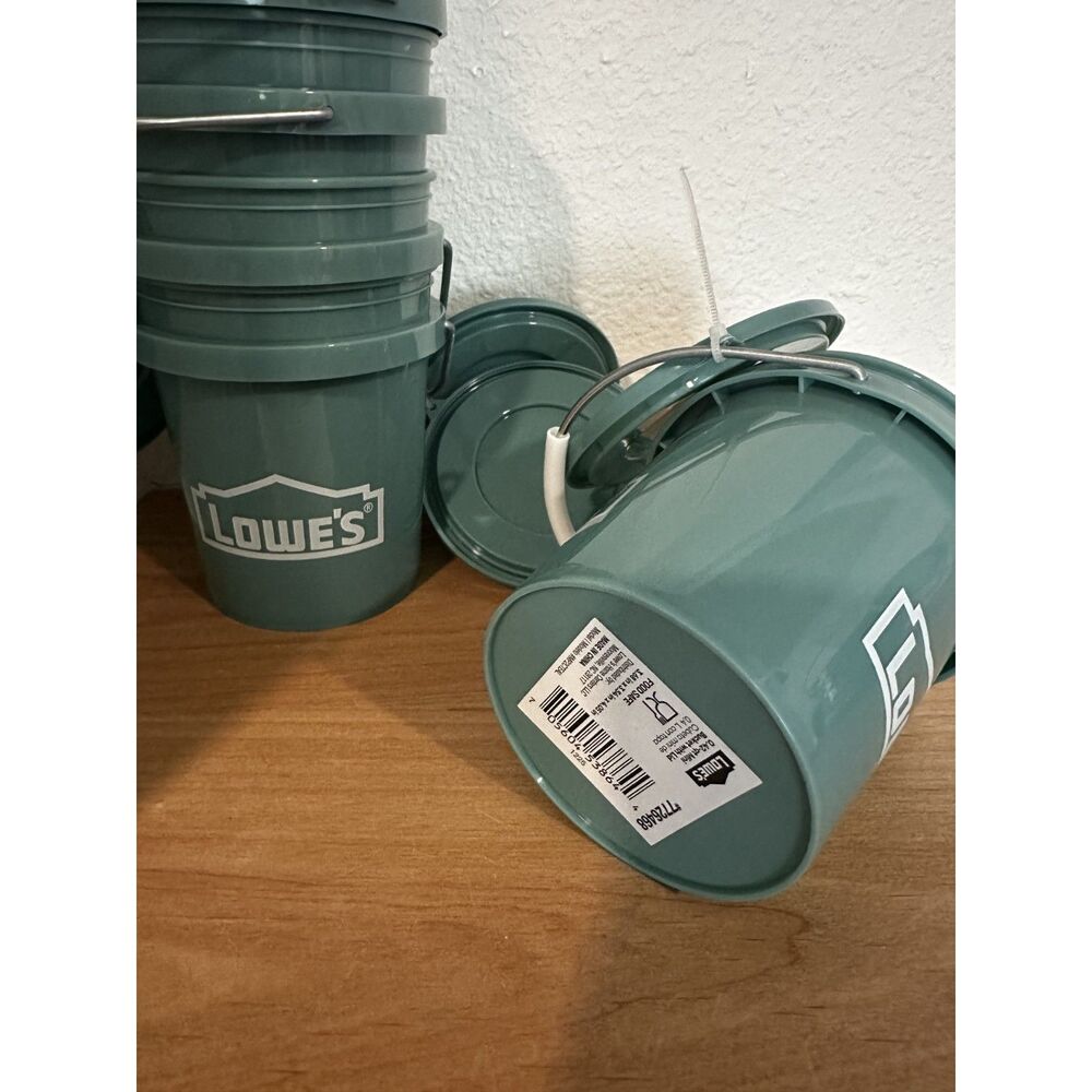 Set of 5 Lowe’s Teal Mini Buckets – Silicone Utility Buckets New - Picture 4 of 4